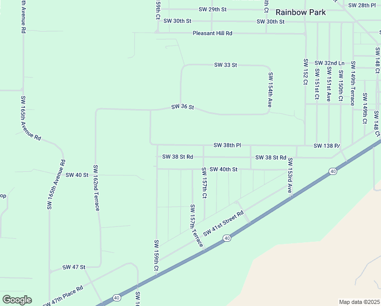 map of restaurants, bars, coffee shops, grocery stores, and more near 15811 Southwest 38 Street Road in Ocala