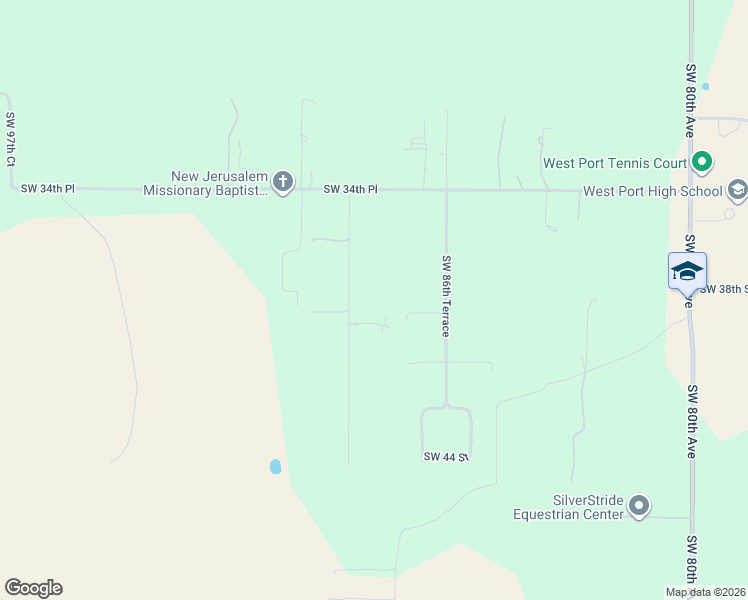 map of restaurants, bars, coffee shops, grocery stores, and more near 3851 Southwest 89th Avenue in Ocala