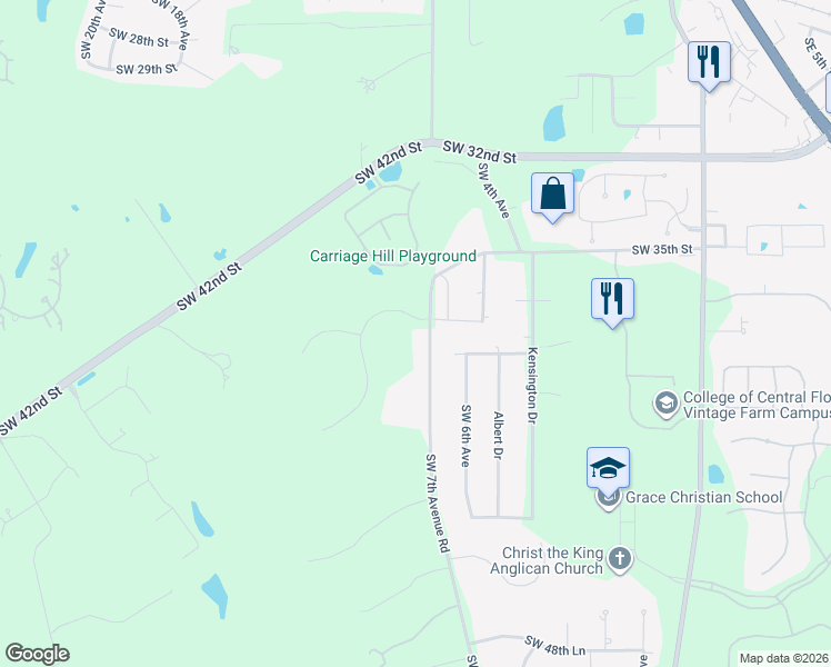 map of restaurants, bars, coffee shops, grocery stores, and more near 994 Southwest 37th Place Road in Ocala