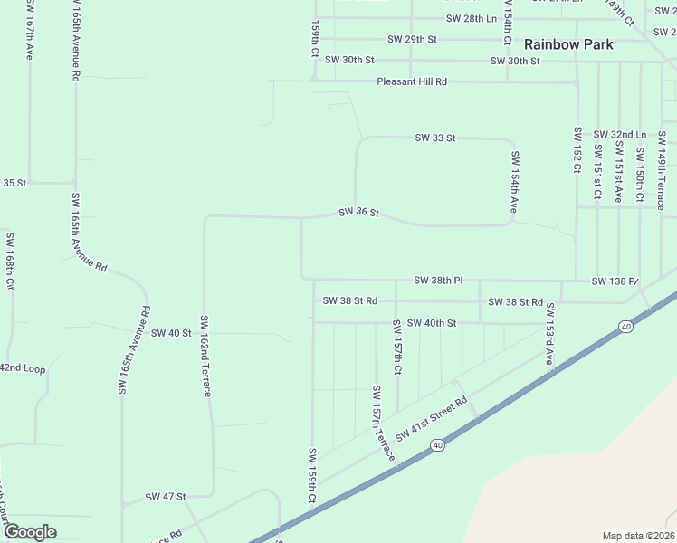 map of restaurants, bars, coffee shops, grocery stores, and more near 15921 Southwest 38th Place in Ocala