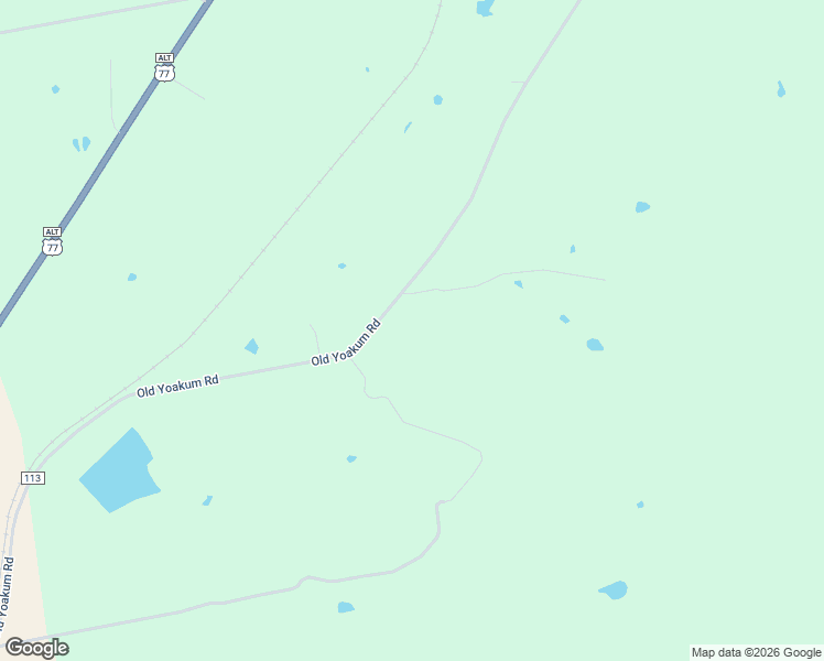 map of restaurants, bars, coffee shops, grocery stores, and more near 2647 Old Yoakum Road in Cuero