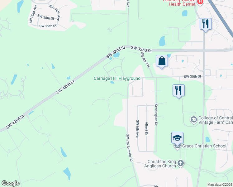 map of restaurants, bars, coffee shops, grocery stores, and more near 994 Southwest 37th Place Road in Ocala