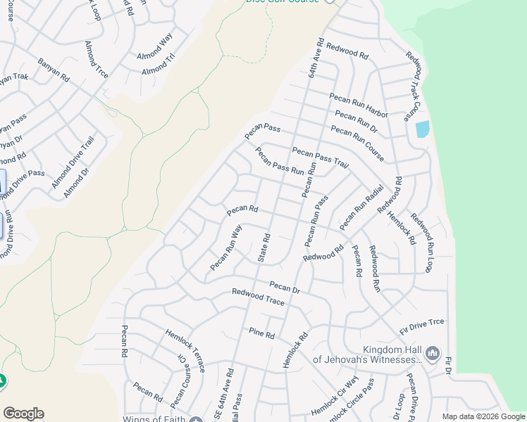map of restaurants, bars, coffee shops, grocery stores, and more near 5600 Pecan Road in Ocala