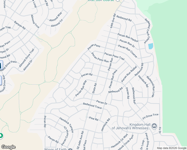 map of restaurants, bars, coffee shops, grocery stores, and more near 5600 Pecan Road in Ocala