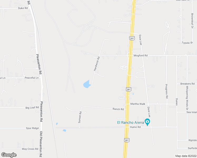 map of restaurants, bars, coffee shops, grocery stores, and more near 25106 Hardwick Road in San Antonio