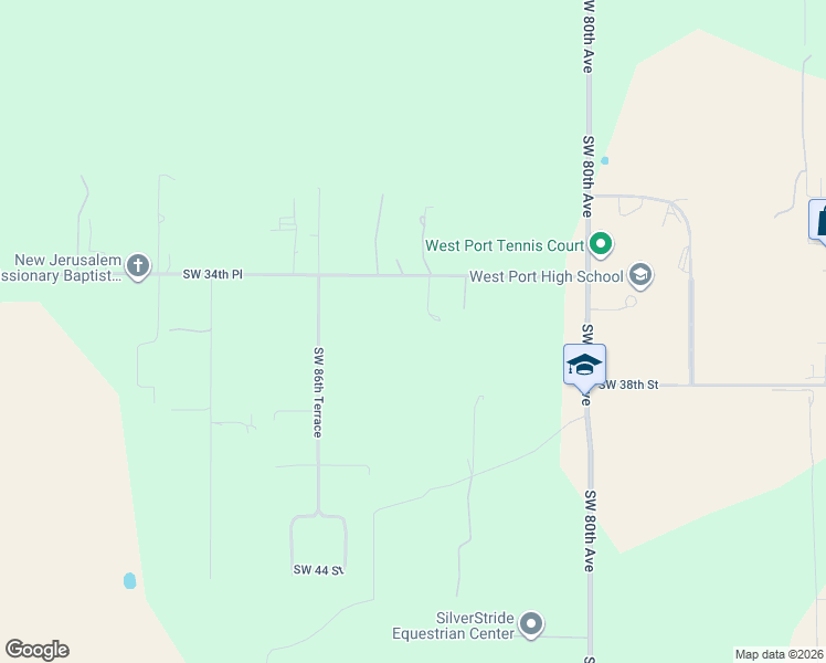 map of restaurants, bars, coffee shops, grocery stores, and more near 8350 Southwest 34th Place in Ocala