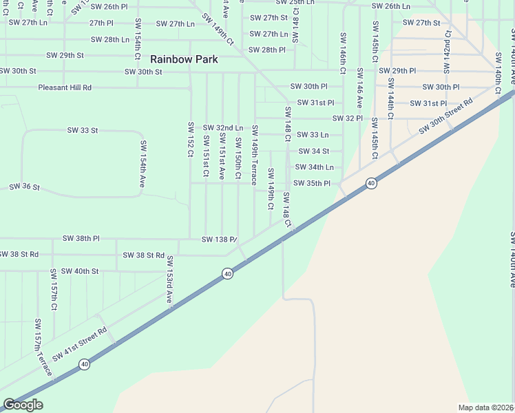 map of restaurants, bars, coffee shops, grocery stores, and more near 3695 Southwest 149th Terrace in Ocala