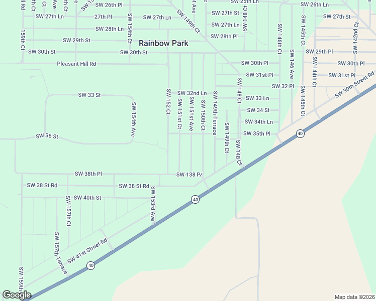map of restaurants, bars, coffee shops, grocery stores, and more near 3700 Southwest 151st Avenue in Ocala