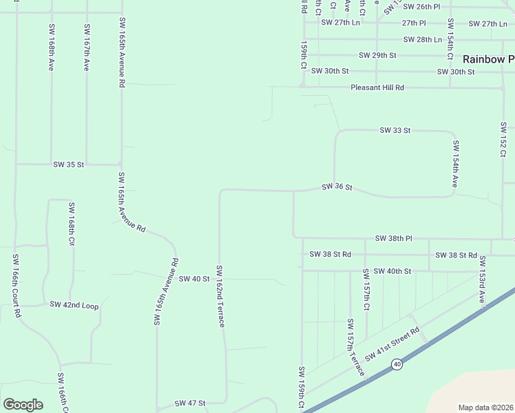 map of restaurants, bars, coffee shops, grocery stores, and more near 16220 Southwest 36 Street in Ocala