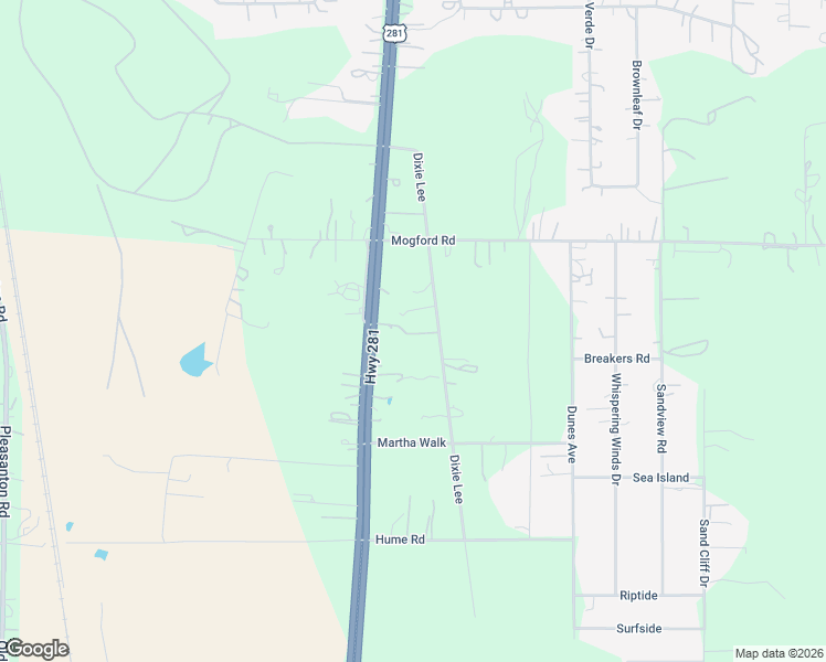 map of restaurants, bars, coffee shops, grocery stores, and more near 25090 Dixie Lee in San Antonio