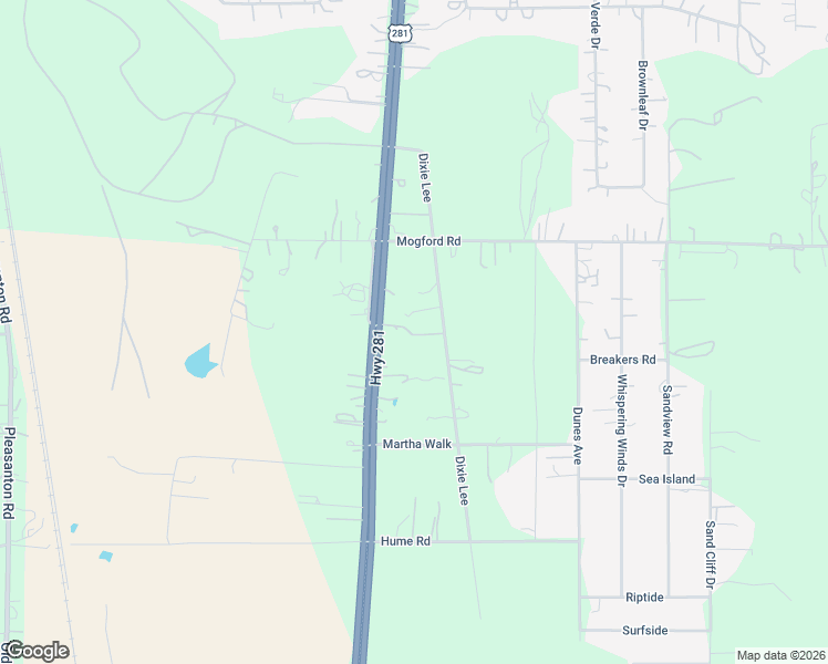 map of restaurants, bars, coffee shops, grocery stores, and more near 25095 U.S. 281 in San Antonio