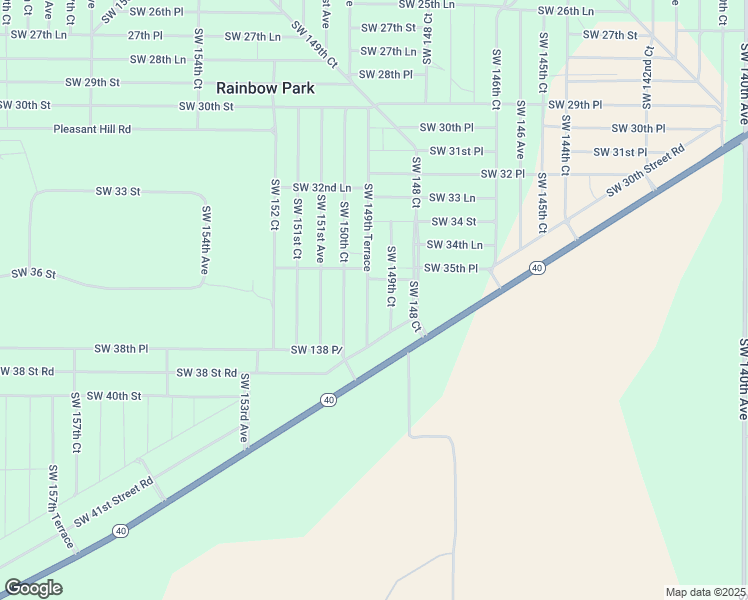 map of restaurants, bars, coffee shops, grocery stores, and more near 3695 Southwest 149th Terrace in Ocala