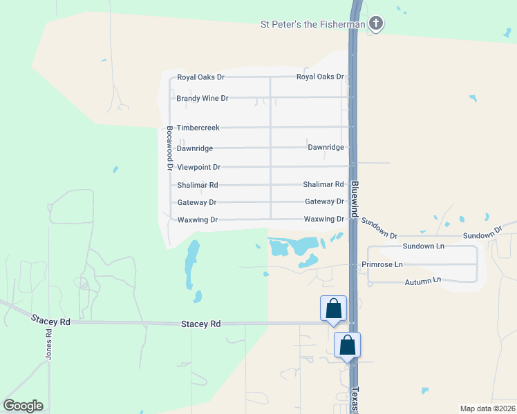 map of restaurants, bars, coffee shops, grocery stores, and more near 343 Gateway Dr in Poteet