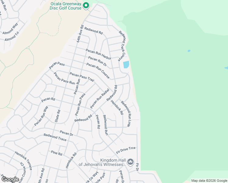 map of restaurants, bars, coffee shops, grocery stores, and more near 4 Pecan Pass in Ocala