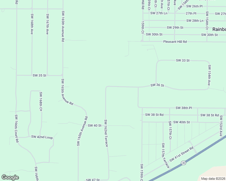 map of restaurants, bars, coffee shops, grocery stores, and more near 16220 Southwest 36 Street in Ocala