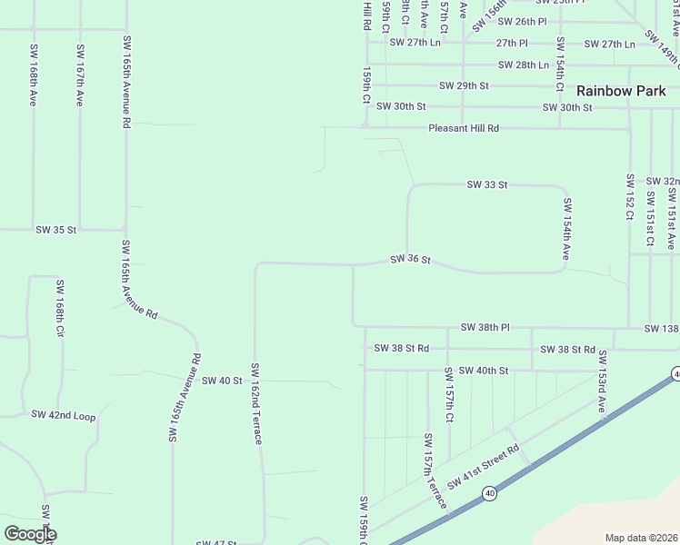 map of restaurants, bars, coffee shops, grocery stores, and more near 3680 Southwest 160th Avenue in Ocala