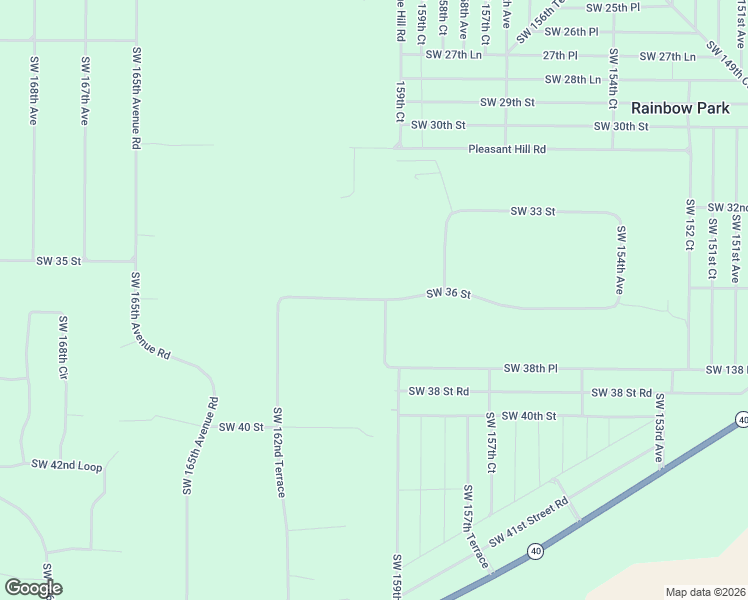map of restaurants, bars, coffee shops, grocery stores, and more near 3680 Southwest 160th Avenue in Ocala
