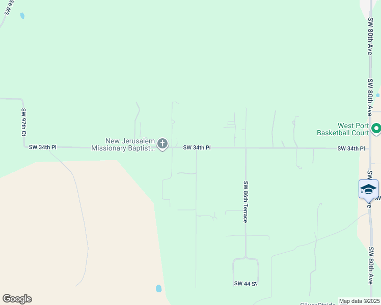 map of restaurants, bars, coffee shops, grocery stores, and more near 3500 Southwest 89th Avenue in Ocala