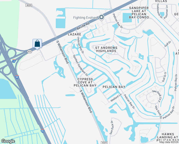 map of restaurants, bars, coffee shops, grocery stores, and more near 127 Morning Dove Court in Daytona Beach