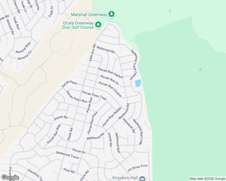 map of restaurants, bars, coffee shops, grocery stores, and more near 19 Pecan Pass in Ocala