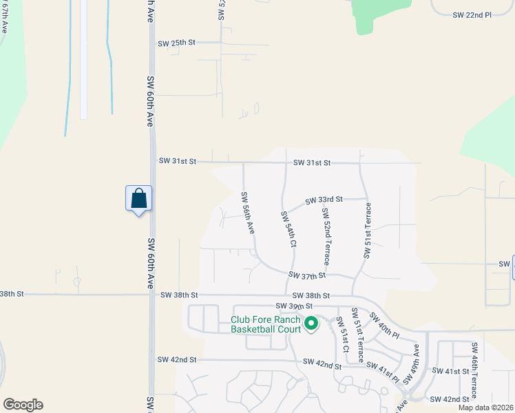 map of restaurants, bars, coffee shops, grocery stores, and more near 3251 Southwest 56th Avenue in Ocala