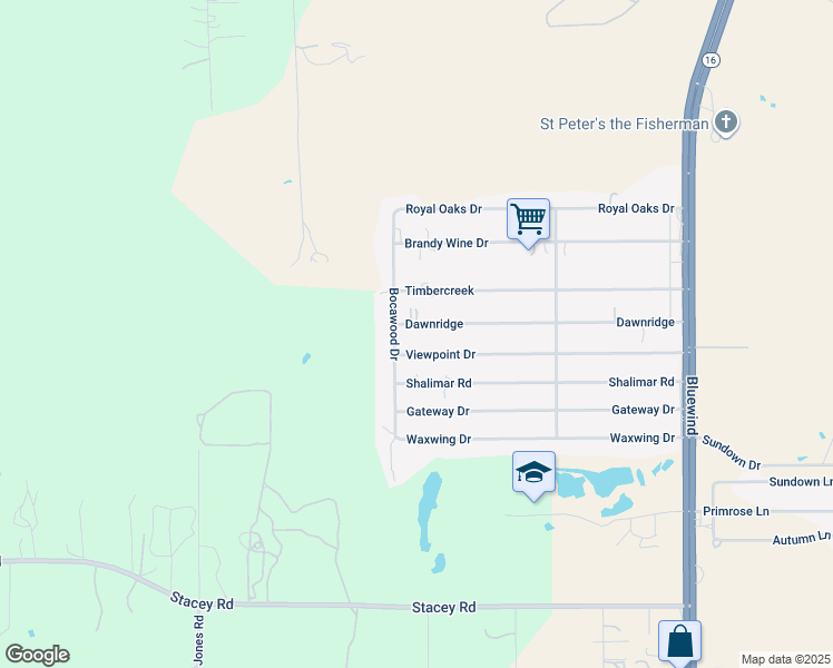 map of restaurants, bars, coffee shops, grocery stores, and more near 637 Dawnridge Drive in Poteet