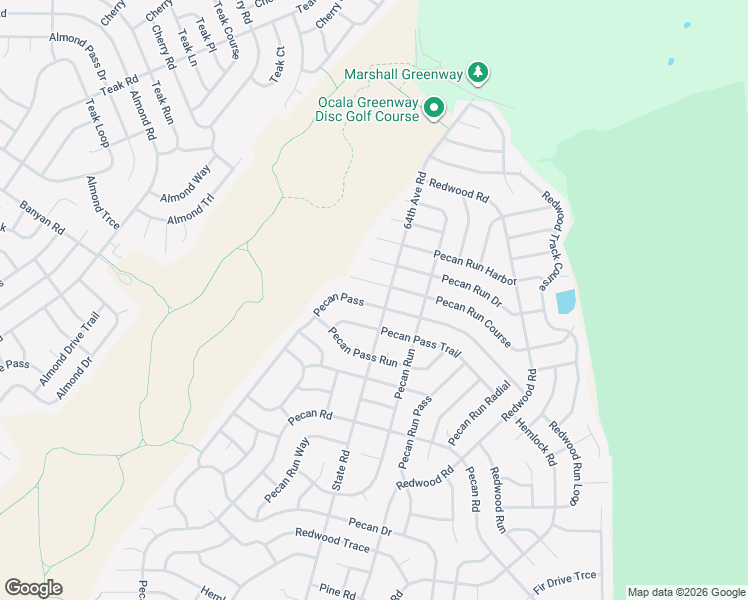 map of restaurants, bars, coffee shops, grocery stores, and more near 55 Pecan Pass in Ocala