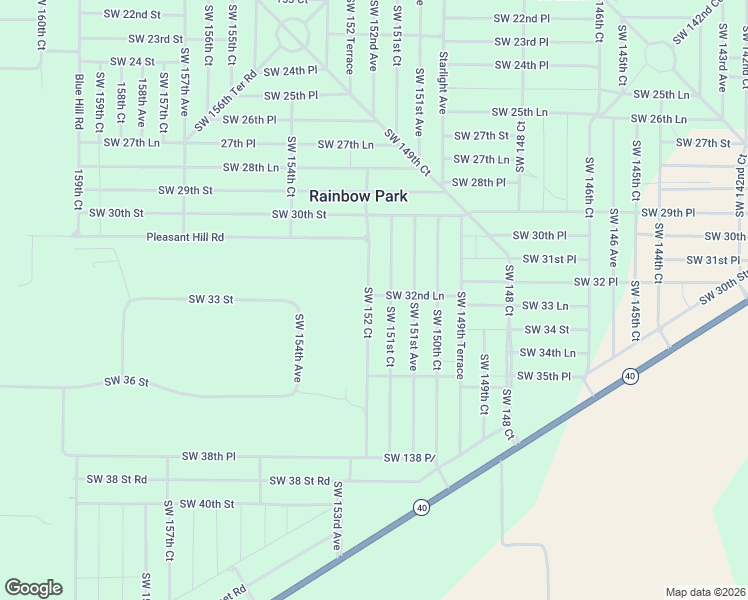 map of restaurants, bars, coffee shops, grocery stores, and more near 3291 Southwest 152 Court in Ocala