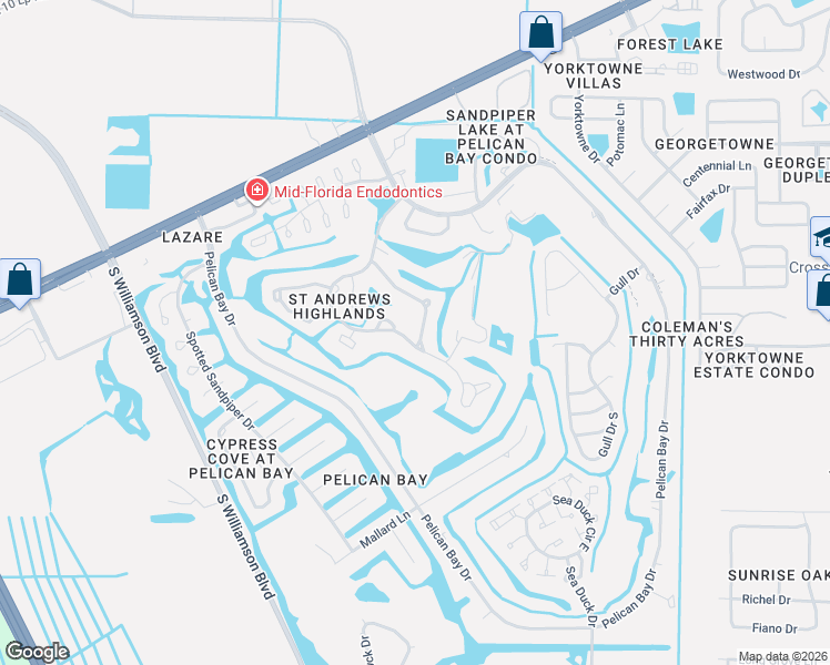 map of restaurants, bars, coffee shops, grocery stores, and more near 216 Surf Scooter Drive in Daytona Beach