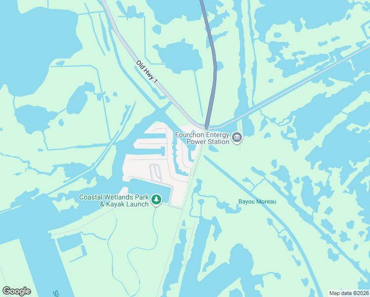 map of restaurants, bars, coffee shops, grocery stores, and more near 100 Melancon St in Golden Meadow