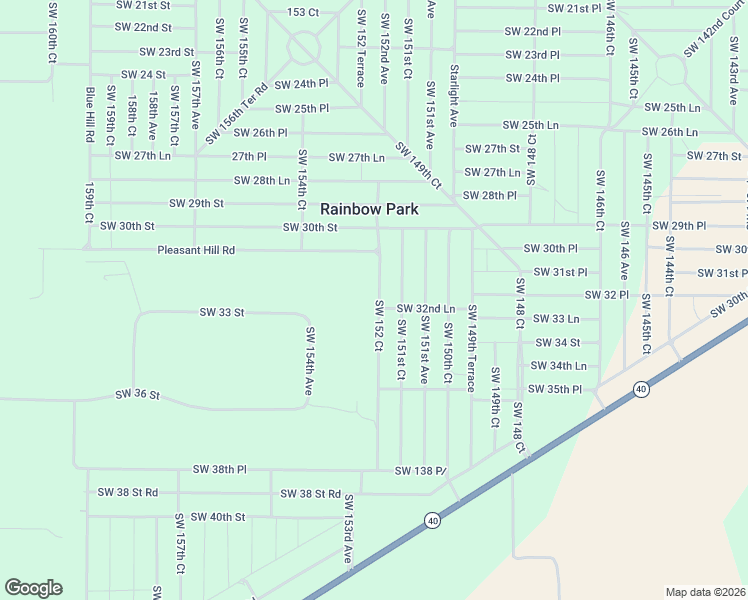 map of restaurants, bars, coffee shops, grocery stores, and more near 3291 Southwest 152 Court in Ocala