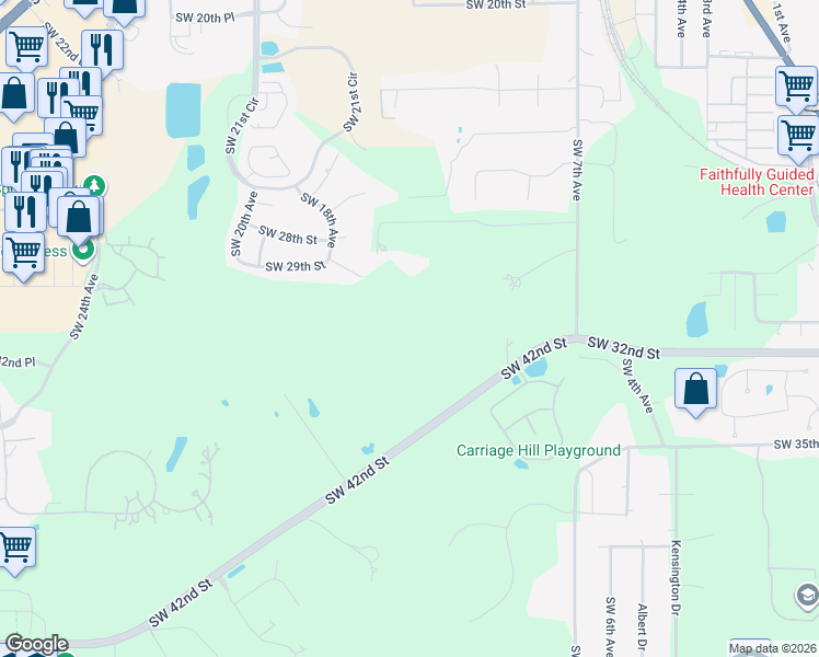 map of restaurants, bars, coffee shops, grocery stores, and more near 8889 Southwest 86th Avenue in Ocala