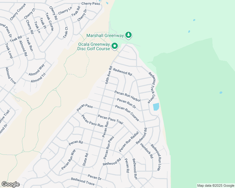 map of restaurants, bars, coffee shops, grocery stores, and more near 86 Pecan Run in Ocala