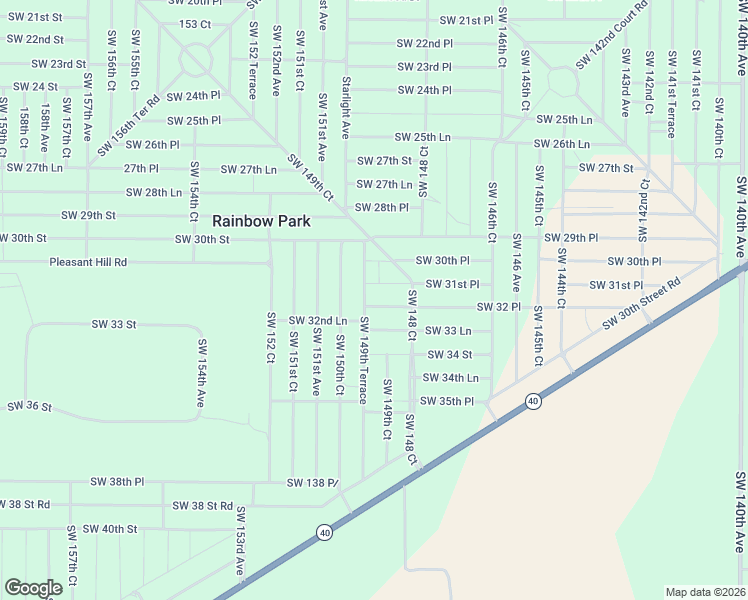 map of restaurants, bars, coffee shops, grocery stores, and more near 14957 Southwest 32 Place in Ocala