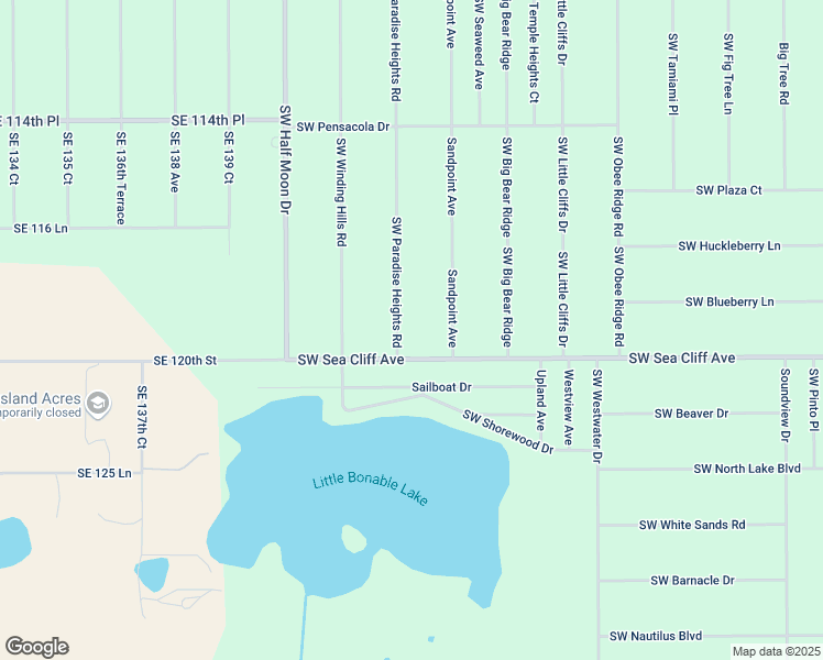 map of restaurants, bars, coffee shops, grocery stores, and more near 2311 Southwest Paradise Heights Road in Dunnellon