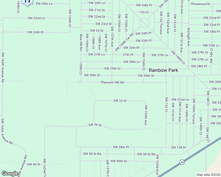 map of restaurants, bars, coffee shops, grocery stores, and more near 15700 Southwest 30th Lane in Ocala
