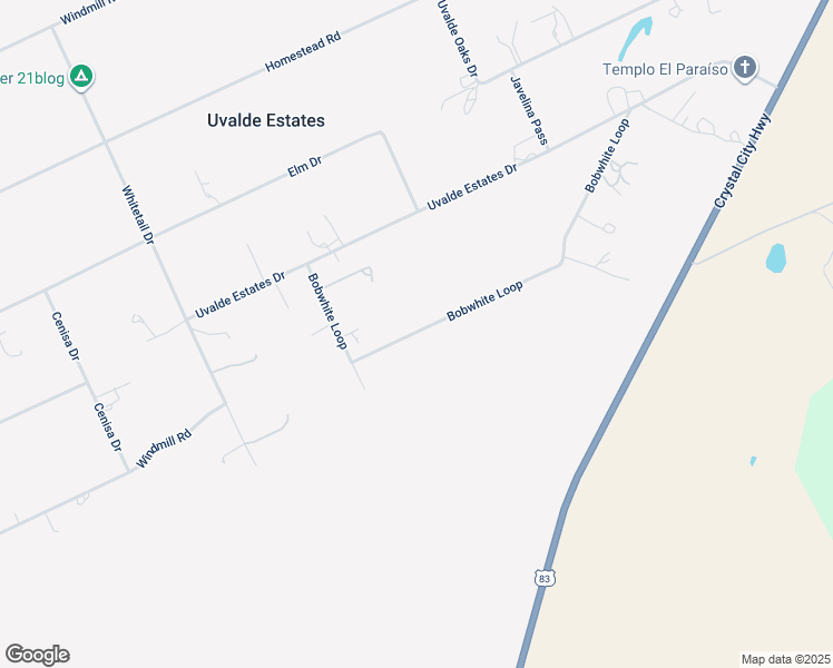 map of restaurants, bars, coffee shops, grocery stores, and more near 779 Bobwhite Loop in Uvalde