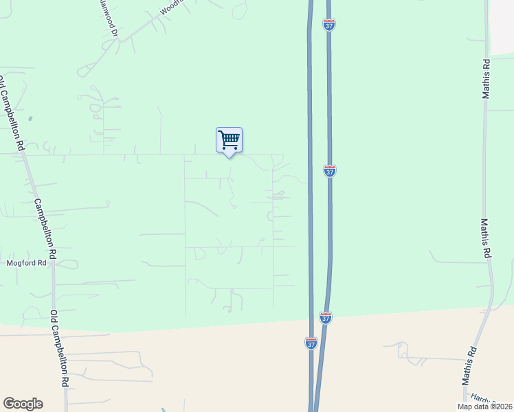 map of restaurants, bars, coffee shops, grocery stores, and more near 24561 Open Range Road in San Antonio