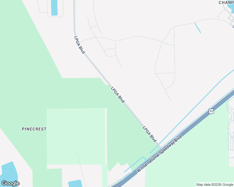 map of restaurants, bars, coffee shops, grocery stores, and more near 4218 LPGA Boulevard in Daytona Beach