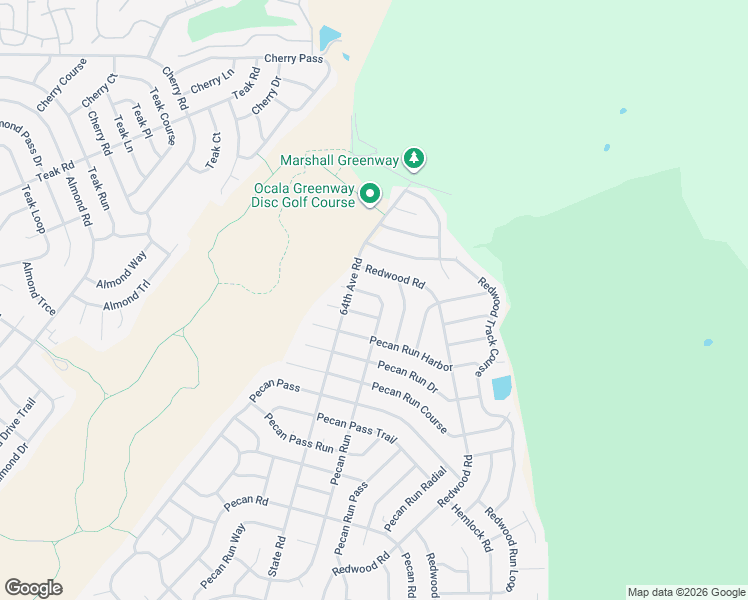 map of restaurants, bars, coffee shops, grocery stores, and more near 103 Pecan Run in Ocala