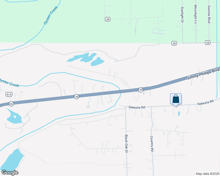map of restaurants, bars, coffee shops, grocery stores, and more near 560 Jimmy Phillips Boulevard in Angleton