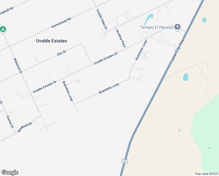 map of restaurants, bars, coffee shops, grocery stores, and more near 779 Bobwhite Loop in Uvalde