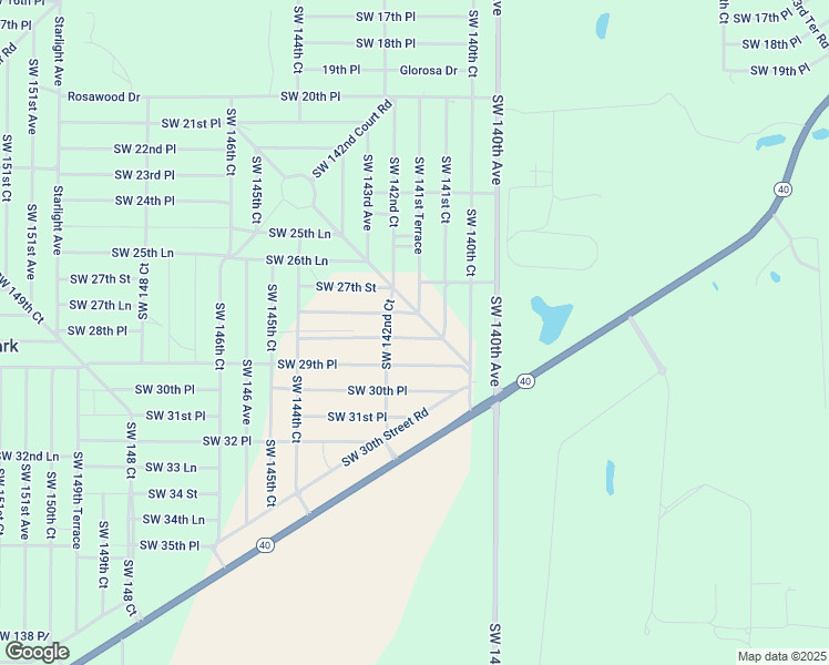 map of restaurants, bars, coffee shops, grocery stores, and more near 14185 Southwest 28th Lane in Ocala