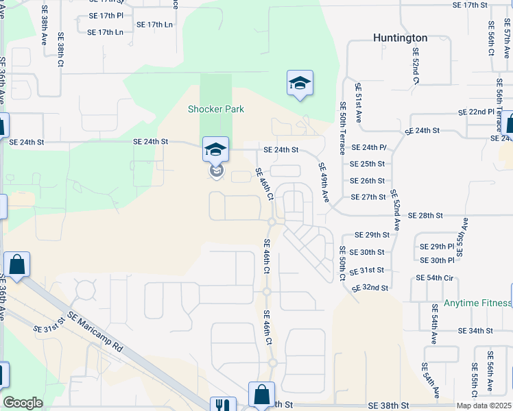 map of restaurants, bars, coffee shops, grocery stores, and more near 2710 Southeast 46th Avenue in Ocala