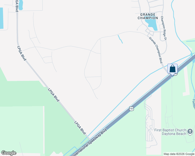 map of restaurants, bars, coffee shops, grocery stores, and more near 3152 West International Speedway Boulevard in Daytona Beach