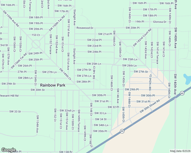 map of restaurants, bars, coffee shops, grocery stores, and more near 2799 Southwest 148 Court in Ocala