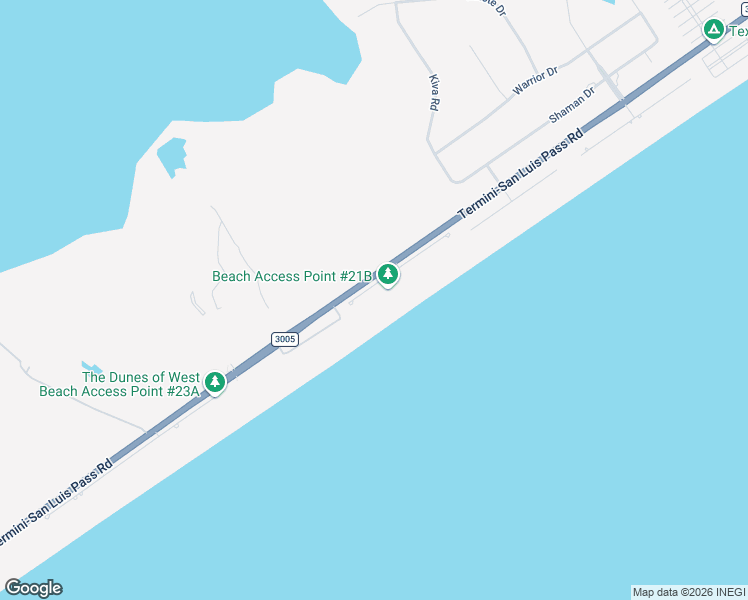 map of restaurants, bars, coffee shops, grocery stores, and more near 19063 East Kahala Drive in Galveston