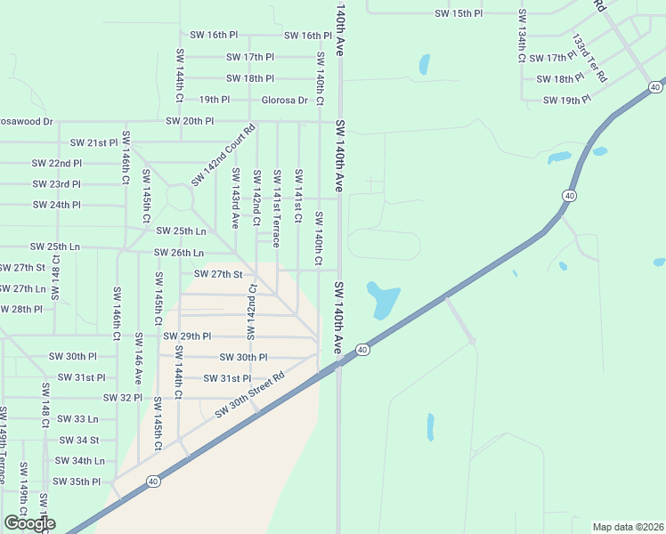 map of restaurants, bars, coffee shops, grocery stores, and more near 2680 Southwest 140th Avenue in Ocala