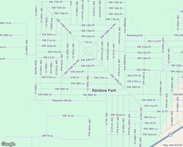 map of restaurants, bars, coffee shops, grocery stores, and more near 15388 Southwest 26th Place in Ocala