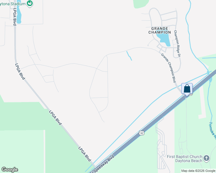 map of restaurants, bars, coffee shops, grocery stores, and more near Gene Daniels Road in Daytona Beach